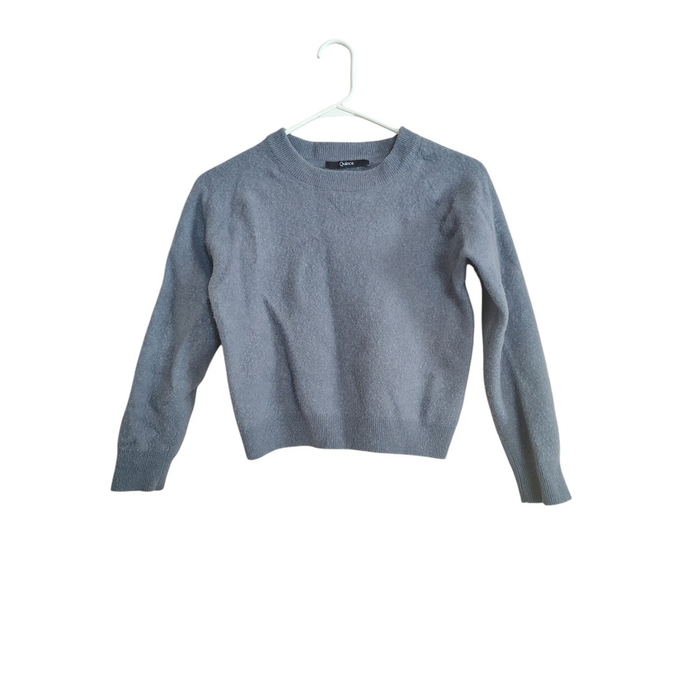 Quince Cashmere Gray Cropped Sweater‎ large